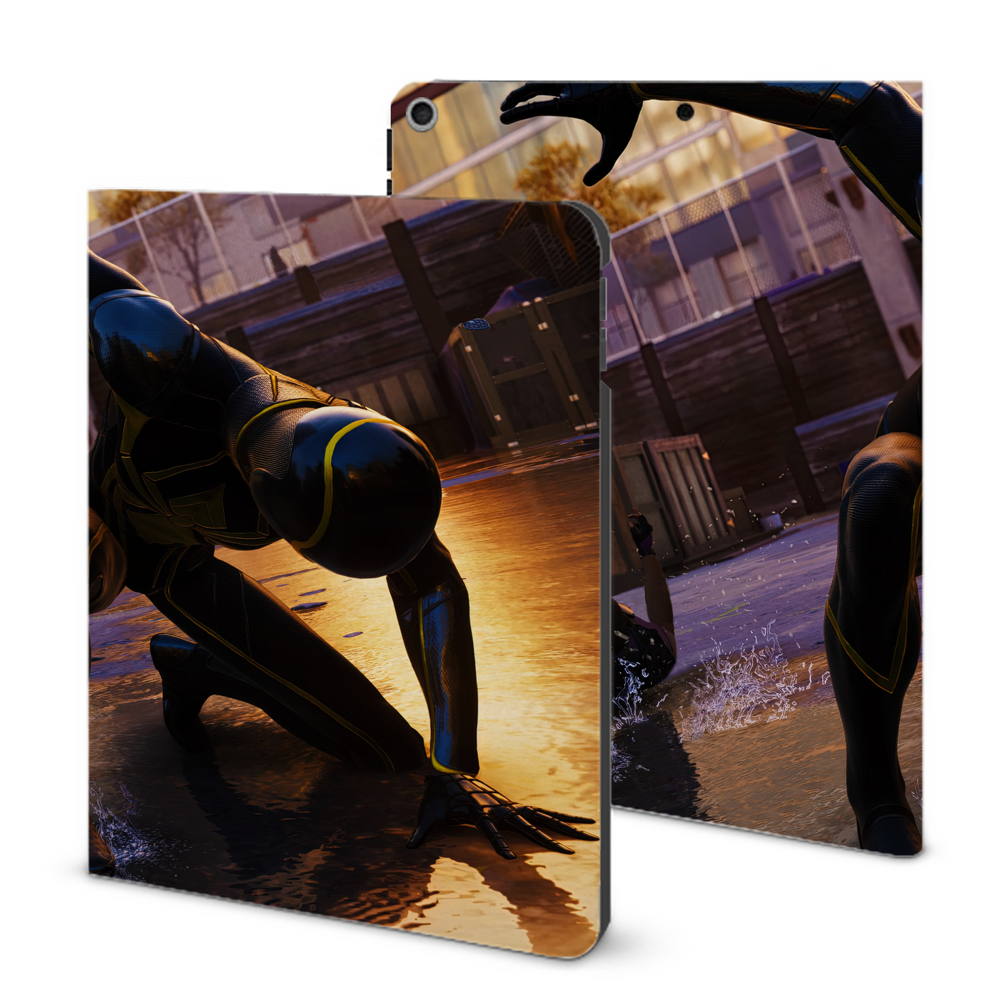 （画像用） Spider Man スパイダーマン IPad ケース ブック型 PUレザー TPU 耐衝撃 軽量 薄型 ペン収納なし 全面保護 IPad 各モデル対応